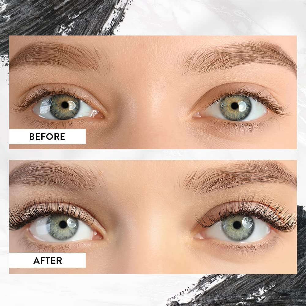 Midnight Natural Healthy Lash Mascara - Hypoallergenic, Volume & Length, Clean Ingredients, Smudge Proof