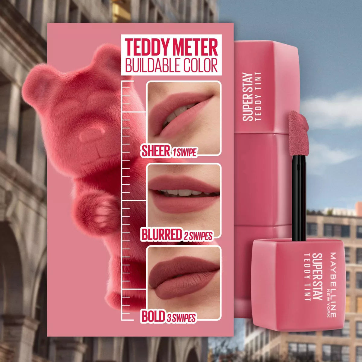 Maybelline Super Stay Teddy Tint - Long Lasting Matte Lip Tint 0.17 Fl Oz