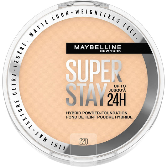 Super Stay 24HR Hybrid Powder Foundation - Long-Lasting Medium to Full Coverage, Matte Finish in Shade 220