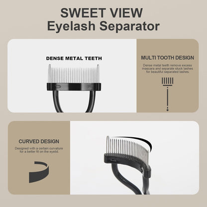 Professional 3-Piece Eye Makeup Tool Set: Eyebrow Brush, Eyelash Separator & Lash Spoolie