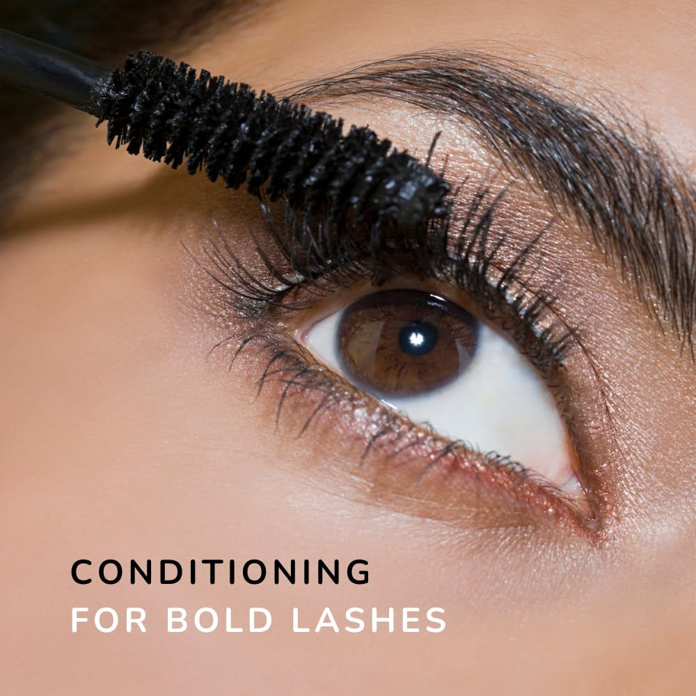 Midnight Natural Healthy Lash Mascara - Hypoallergenic, Volume & Length, Clean Ingredients, Smudge Proof